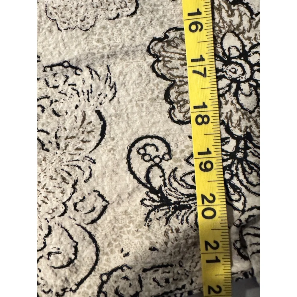 Habitat Beige Black Floral Blouse Jacket Large
